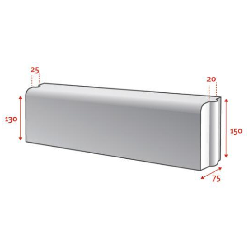Fig 12 Garden Kerb 500mm